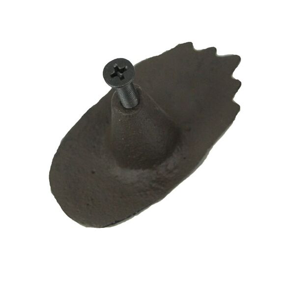 Set of 6 Cast Iron Animal Tracks Bear Paw Cabinet Knob Drawer Pulls Cabin Decor - Picture 5 of 5